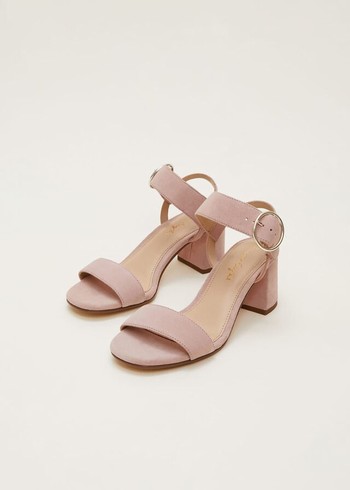 Phase Eight Suede Buckleed Heels Rose Canada | LEQJIO-073